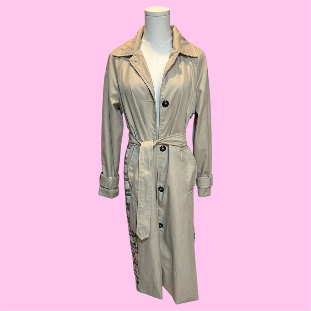 Bershka Plaid Trench Coat